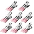 thumbnail image 1 of 8Pcs Clothes Clips Groove Design Non Slip T-shirt Socks Coat Quilt Drying Clamps Dormitory Essential for Daily Use, 1 of 10