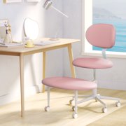 Pinmoco Adjustable Height Ergonomic Adhd Chair, Meditation Chair with Lumbar Support, Home Office Chair, Blush Pink
