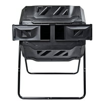 Koolscapes Dual Chamber Tumbling Composter 42 Gal (160L), Black