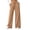 Camel #276, variant on Women's Wide Leg Pants High Waisted Drawstring Elastic Waist Loose Fit Solid Color Palazzo Lounge Trousers with Pockets