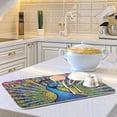 thumbnail image 6 of FREEAMG Dish Drying Mat Peacock Absorbent Microfiber Kitchen Dish Mat Super Absorbent Dish Drainer Mat for Kitchen Counter 16" x 18", 6 of 7