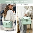 thumbnail image 6 of TNYXORIX Insulated Lunch Bag for Women Men,Reusable Large Lunch Box Bags for Adult,Freezable Cute Cooler Cooling Tote Bag for Work Office Picnic Beach with Adjustable Shoulder Strap-Green, 6 of 8