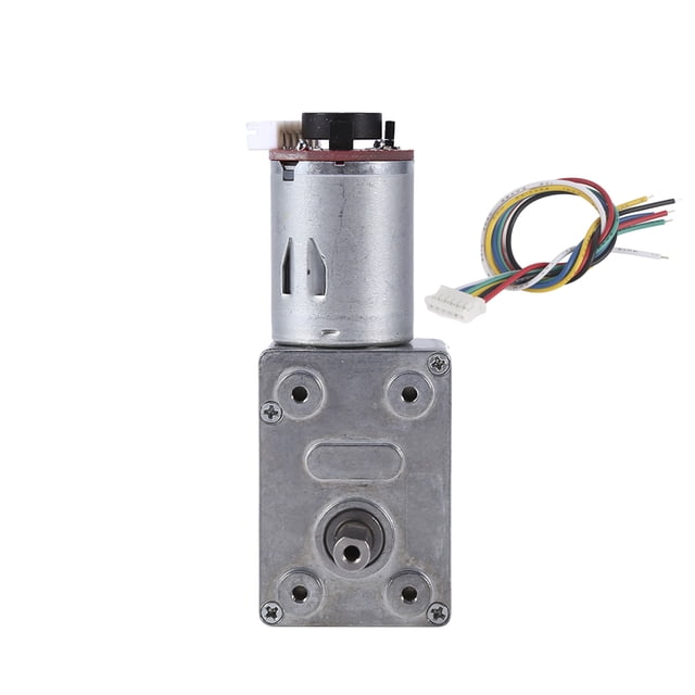 Wincal Motor de reducción-DC 12V High Torqu'e Motor de Engranaje helicoidal Caja de Cambios helicoidal Caja de Cambios eléctrica con Error de codificador Autobloqueo(100RPM)