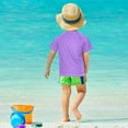 thumbnail image 4 of FORMRS Boys Rash Guard Short Sleeves Swim Shirt Quick Dry UPF 50+ Sun Protection, Sizes 3-12T, White Cat Walking, 4 of 6