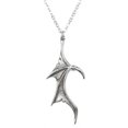 thumbnail image 1 of (Silver Black)Retro Punk Wing Pendant Necklace Creative Heart-shape Couple Clavicle Chain, 1 of 2