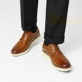 thumbnail image 6 of Bruno Marc Mens Dress Shoes Faux Leather Formal Oxford Shoes Casual Shoes 6.5-13 GRANDPLAIN BROWN Size 11, 6 of 10