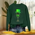 thumbnail image 2 of NuoCaiYun Sweatshirts for Women St. Patrick's Day Printed Long Sleeved Round Neck Fashionable Casual Hooded Sweatshirt Tops, 2 of 6
