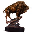 thumbnail image 1 of Buffalo Large Statue Bronze Finish, 1 of 4