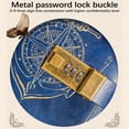 thumbnail image 5 of Holloyiver Vintage Leather Journal Notebook with Combination Lock, B6 Embossed Flower Secret Diary Ruled Lined Paper for Writing, Secret Diary with Inner Pocket, 5.5 x 7.5 inch (Brown), 5 of 9