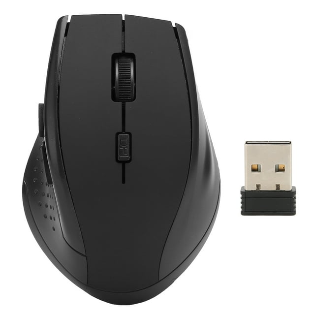 Souris Sans Fil 2,4 GHz, Batterie de Souris Optique Sans Fil 1600DPI Alimentée par Récepteur USB pour Ordinateur Portable