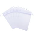 thumbnail image 1 of 50 Pcs 10x15CM Drawstring Present Bags Gift Candy Favor Storage Packing Bags Wedding Party Supplies (White), 1 of 8