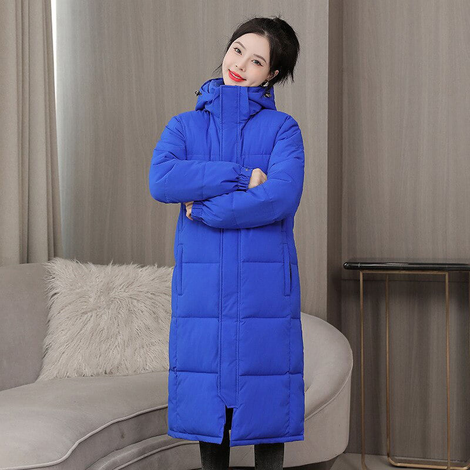 DanceeMangoo Winter Coat Women Fashion Korean Hooded Jacket Mid