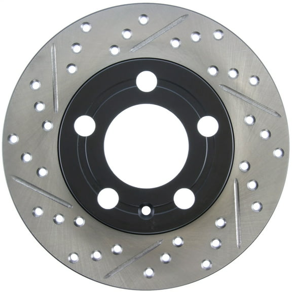 StopTech Slotted & Drilled Sport Brake Rotor Fits select: 1999-2005 VOLKSWAGEN JETTA, 1998-2010 VOLKSWAGEN NEW BEETLE
