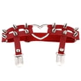 thumbnail image 2 of Women heart Garters thigh high harness girls elastic leg chain girl rivet punk goth gothic Jewelry Red, 2 of 2
