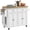 White, variant on YYAo Kitchen Storage Island, Kitchen Cart,Modern Rolling Kitchen Island Cart with Spice Rack, Distressed White