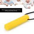 thumbnail image 4 of Juguetes Para Masticar La Dentición, Mordedor De Tamaño Compacto De Silicona Respetuoso Con El Medio Ambiente Para El Ejercicio Sensorial ANGGREK Amarillo, 4 of 8
