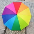 thumbnail image 7 of Shoreew Extra Large Rainbow Folding Umbrella Sun Blocking UV Protection Umbrella Waterproof Windproof 10 Ribs Kids Adults Sun Rain Umbrella, 7 of 7