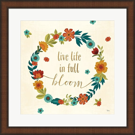 Flourish IV by Veronique Charron, Framed Wall Art, 19.75W x 19.75H