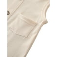 thumbnail image 3 of SUNSIOM Baby Summer Romper, Combinaison Côtelée à Fermeture Boutonnée Sans Manches, 3 of 9