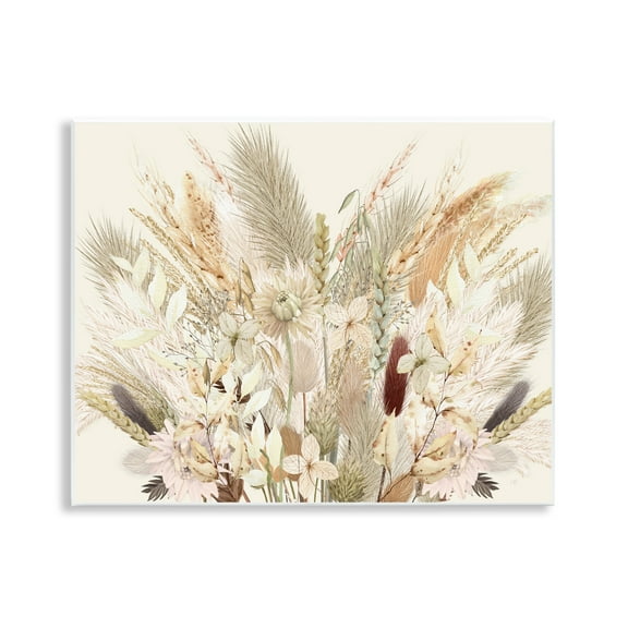 Stupell Industries Natural Wheat & Country Herbs Floral Painting Unframed Art Print Wall Art, 14 x 11
