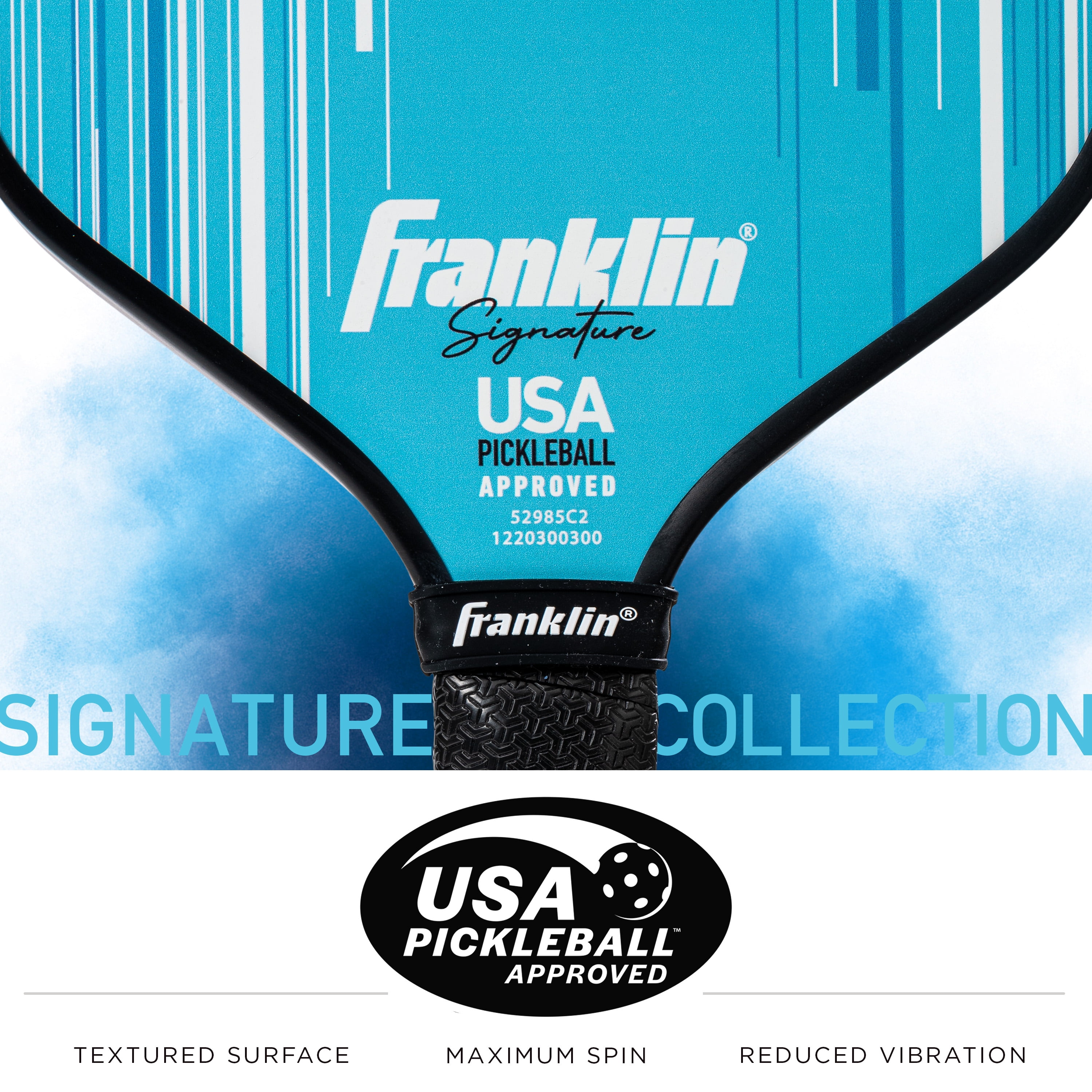 Franklin Sports Pro Signature Pickleball Paddles - 16mm Poly Core - Blue