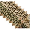 thumbnail image 6 of GZHJMY Set of 1 Leopard Print with Pink Floral Rose Flower Cloth Napkins Washable Polyester Dinner Napkins 20"X20" for Dining Table Wedding Party Fall Holidays, 6 of 7