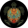 thumbnail image 1 of TIRE COVER CENTRAL Turtle Tribal Multi Color Black Vinyl Spare Tire Cover 215/70r16, 1 of 3