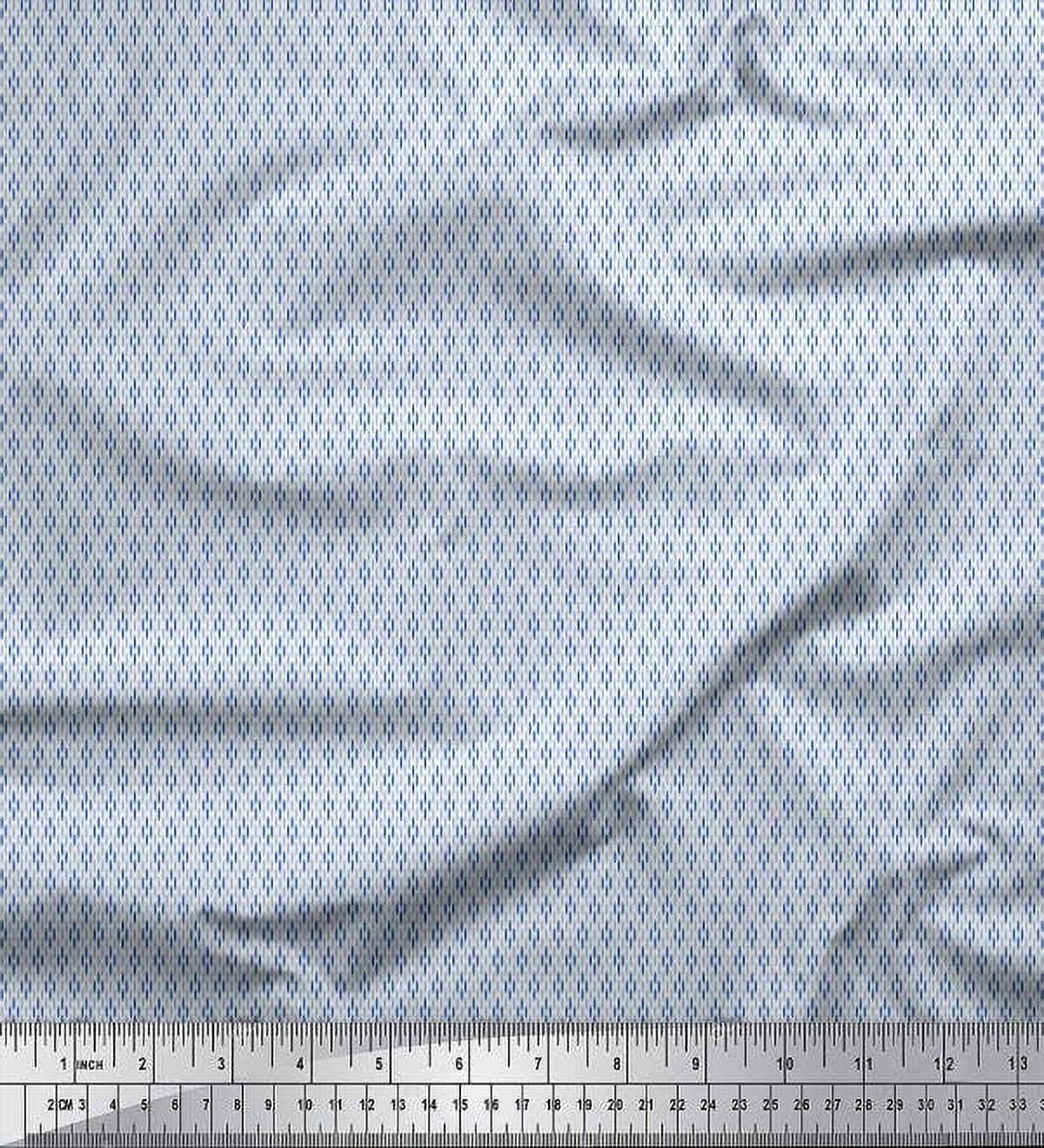 Soimoi Japan Crepe Satin Fabric Geometric Small Printed Fabric 1 Yard 42 Inch Wide
