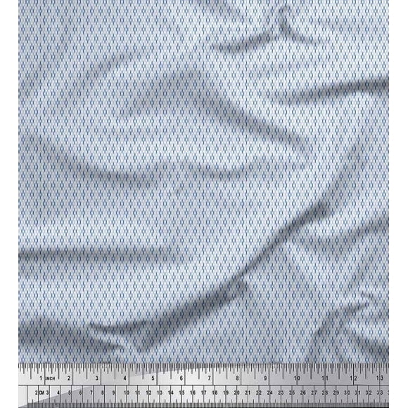 Soimoi Rayon Fabric Geometric Small Printed Craft Fabric by The Yard 56 Inch Wide