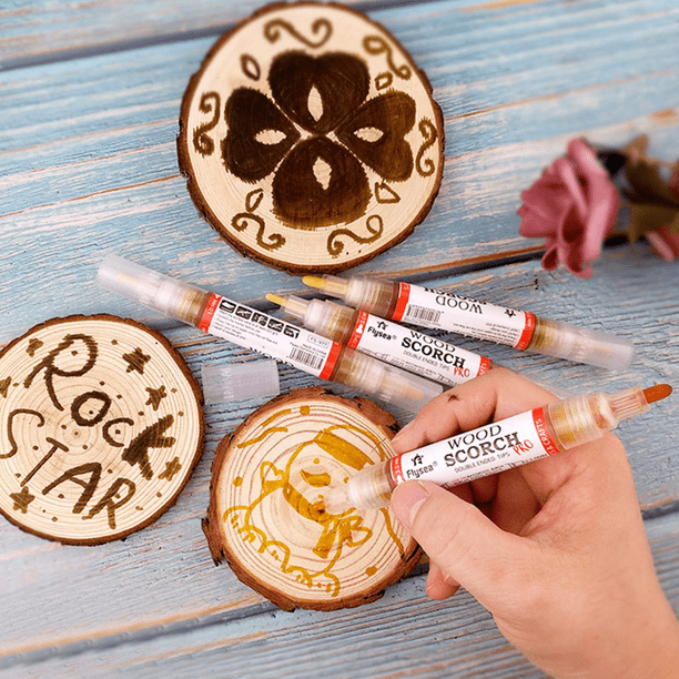 DOARY Wood Burning Pen, Scorch Marker Kits Pyrography Wood Scorch Pens Heat  Sensitive Marker DIY for Wood and Crafts