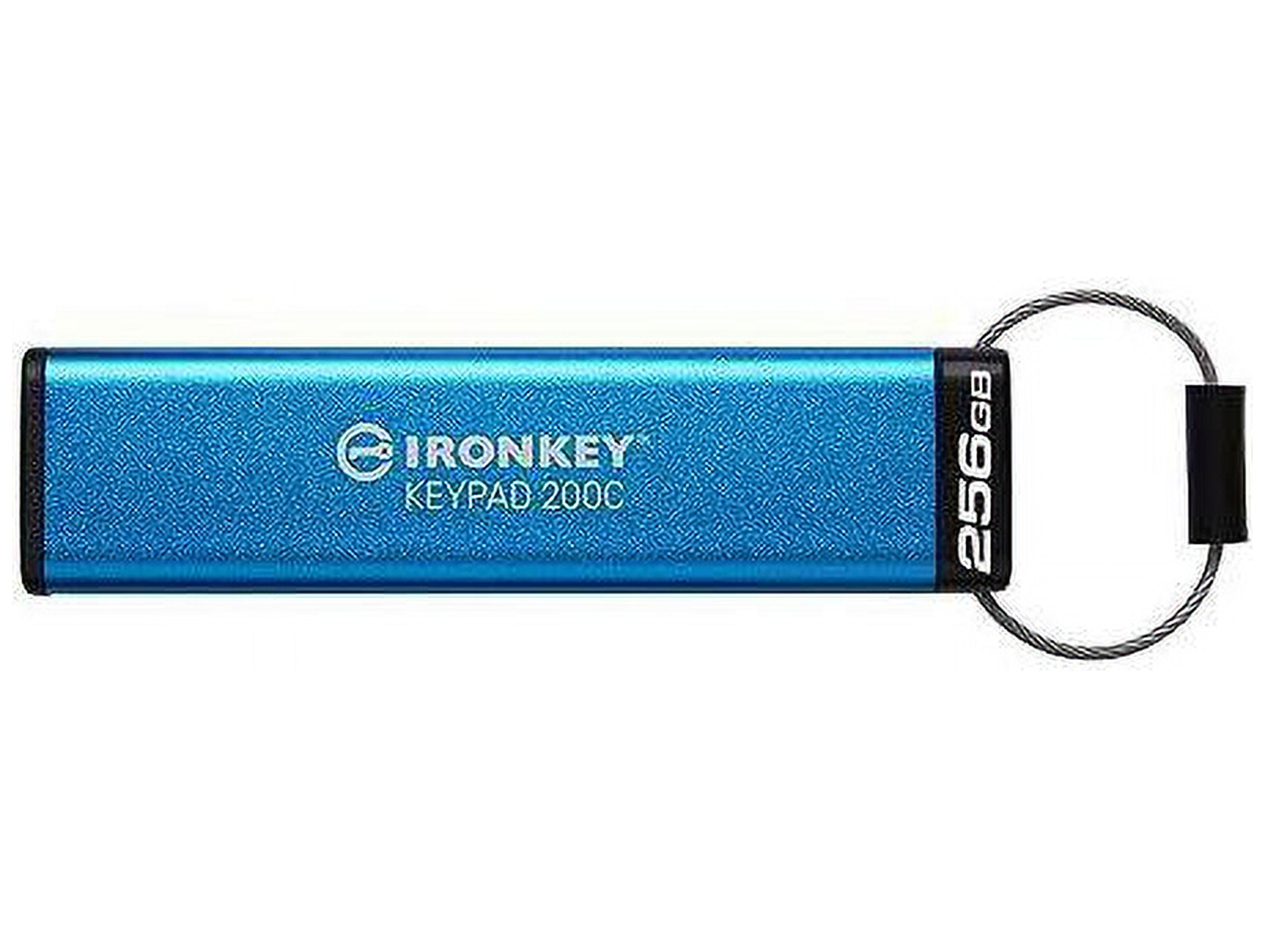 Kingston Ironkey Keypad 200 USB-C 512GB Encrypted Flash Drive | OS Independent | FIPS 140-3 Level 3 | XTS-AES 256-bit | BadUSB and Brute Force Protection | Multi-Pin Option | IKKP200C/512GB