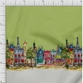 thumbnail image 1 of Soimoi Modal Satin Fabric Buildings Panel Print Fabric by The Yard 42 Inch Wide, 1 of 1