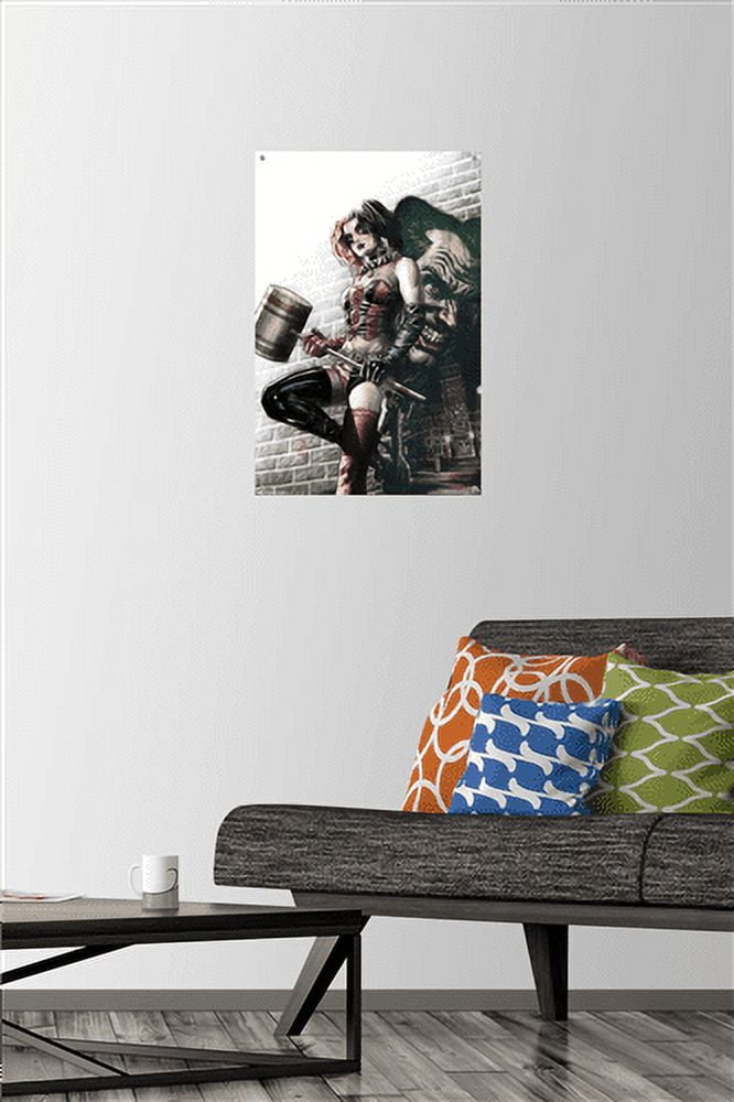 DC Comics - Harley Quinn - Wall Wall Poster with Push Pins, 14.725" x 22.375"