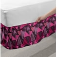 thumbnail image 2 of Geometric Bed Skirt, Modern and Abstract Composition with Hand Drawn Style Triangle Motifs Fun Art, Elastic Bedskirt Dust Ruffle Wrap Around for Bedding Decor, 4 Sizes, Multicolor, by Ambesonne, 2 of 2