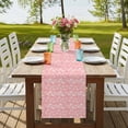 thumbnail image 4 of Table Runners 108 Inches Long Dress Scarves, Spring Flowers Farmhouse Coffee/Dining/Kitchen Table Runner for Living Room, Country Retro Floral Botanical Pink 13x108 Inch, 4 of 9