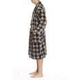 thumbnail image 3 of #Followme Ultra Soft Plaid Velour Robe for Men with Shawl Collar (White / Black, XX-Large), 3 of 3