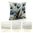 thumbnail image 4 of ARISTURING  Spring Blue Tulip Throw Pillow Covers  Square Home Decor Cushion Cases Fabric Pillowcase for Couch Sofa Bedroom Living Room (Blue Flower), 4 of 5