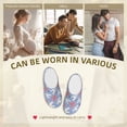 thumbnail image 7 of Daiia Cartoon Poodle Dog Print Women’s Fuzzy Slippers Memory Foam Lightweight House Shoes Cozy Loafer Flannel House Shoes-35/36, 7 of 7