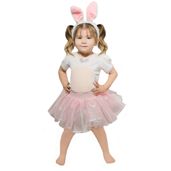 Disfraz de Primavera Conejita Blanca con Rosa Tutu Deluxe Infantil Niñas FX Costumes Talla 12 a 14 años