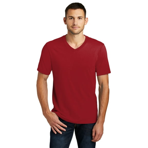 District - Young Mens Very Important Tee V-Neck. Dt6500