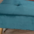 thumbnail image 3 of Noble House Milano Mid Century Fabric Ottoman, Dark Teal, 3 of 5