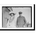 thumbnail image 2 of Historic Framed Print, Mrs. Craig Biddle and J.A. Armstrong walking together, 17-7/8" x 21-7/8", 2 of 9