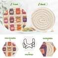 thumbnail image 4 of Yayeee 6 PCS Drink Coasters with Holder Set Woven Absorbent Round Tabletop Hot Pad, Jam Jars, 4 of 7
