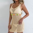 thumbnail image 2 of Riecok Swim Cover Up for Women Sleeveless Crochet Lightweight Swimsuit Cover Ups Summer Vacation Outfits, 2 of 7