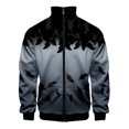 thumbnail image 3 of Chaqueta con cremallera y estampado 3D de murciélago araña de Halloween para hombres y mujeres, chaqueta holgada de manga larga con estampado de cosplay, abrigo de calle, 3 of 5