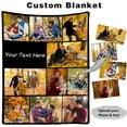 thumbnail image 3 of Custom Blanket Personalized Blanket with Photos Text Customized Picture Throw Blanket for Adult Kids Dad Mom Grandpa Grandma for Birthday Christmas Valentines, 10 Photos, 3 of 6