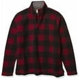 thumbnail image 3 of Wrangler Authentics Men's Wooly Fleece Quarter Zip Pullover, Red Buffalo, X-Large, 3 of 3