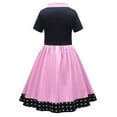 thumbnail image 1 of LUOGENLI Robe Filles Années 1950 Enfants Robe Caniche Années 50 Ensemble Jupe Maxi Boho 7-9 Ans, 1 of 5