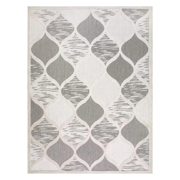 Leick Home 596577 Laurus Quatrefoil Indoor Outdoor Area Rug Rectangle 5'3"x7'