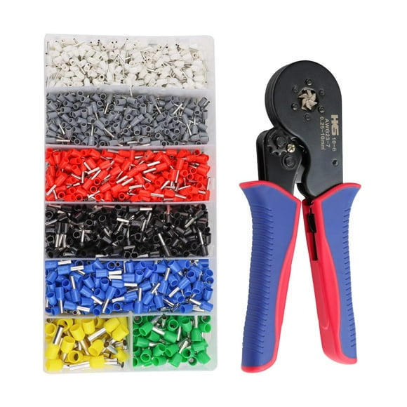Kit de herramientas para engarzar férulas HKS, alicates para engarzar férulas AWG 23-7